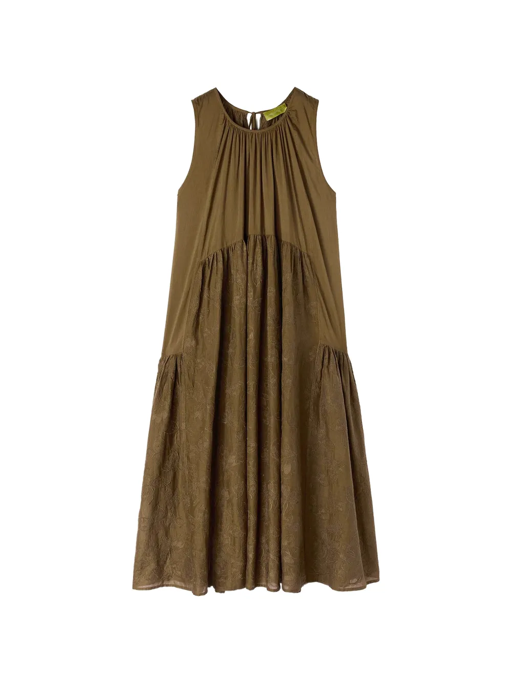 MOMONÌ Cobre embroidered maxi dress - Verde