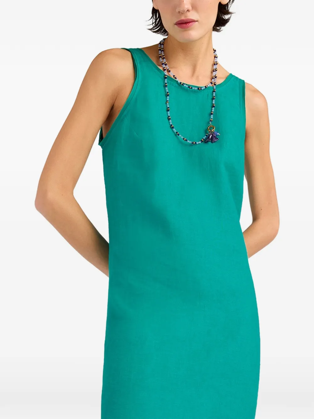 MOMONÌ Ximena maxi-dress met torchon bandje Groen