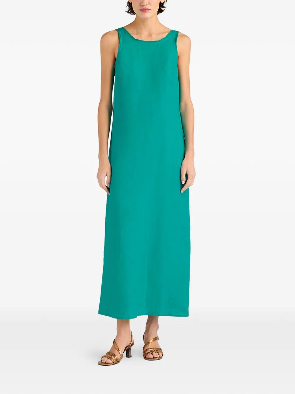 MOMONÌ Ximena maxi-dress met torchon bandje Groen