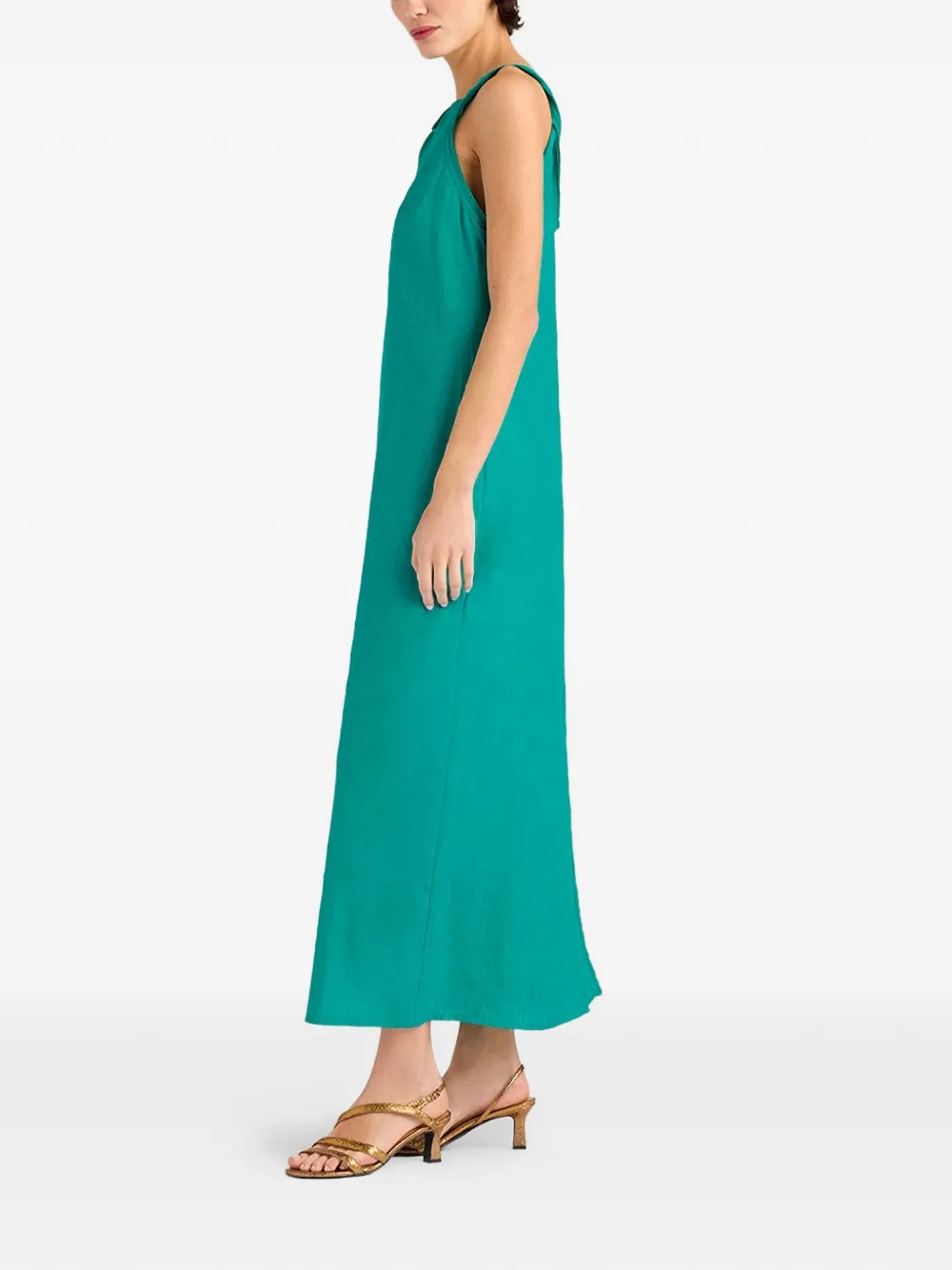 MOMONÌ Ximena maxi-dress met torchon bandje Groen