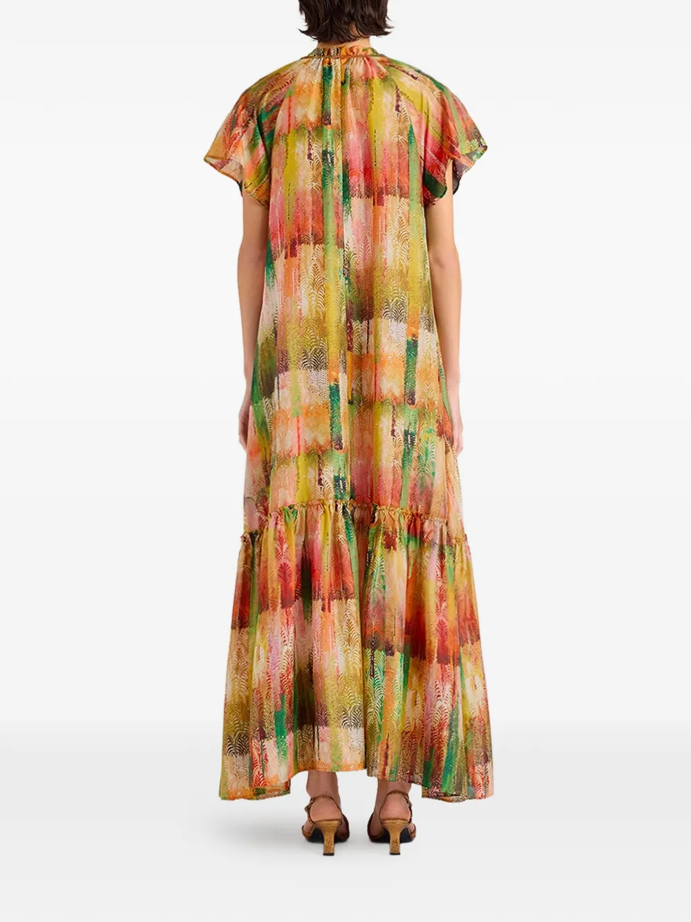 MOMONÌ Paloma maxi-dress met print Groen