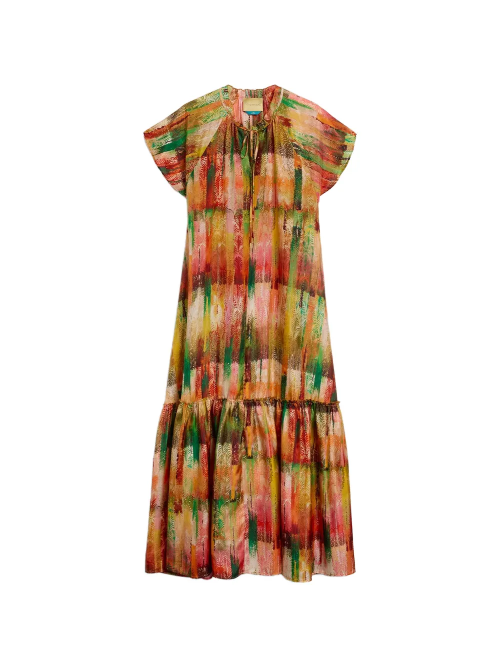 MOMONÌ Paloma printed flounced-hem maxi dress - Verde