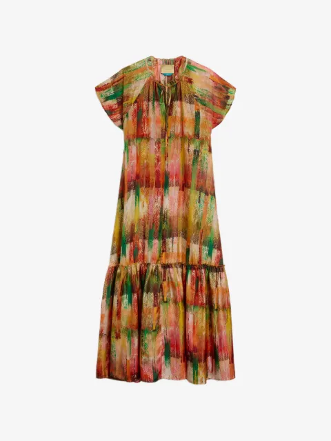 MOMONÌ Paloma printed flounced-hem maxi dress