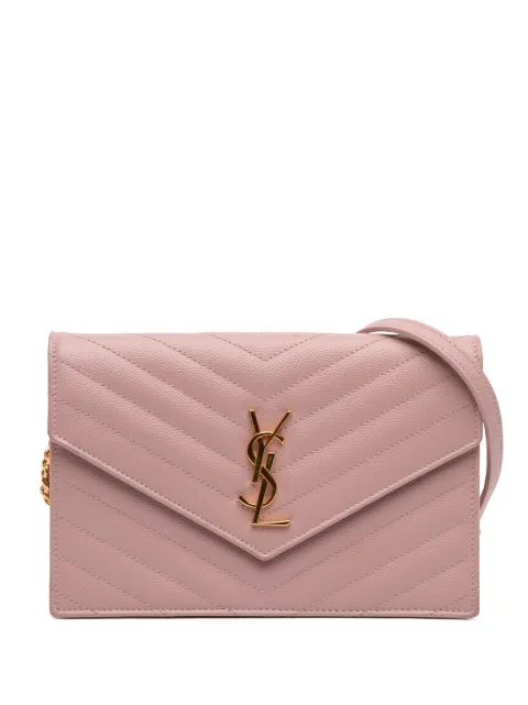 Saint Laurent Pre-Owned 2018 Grain De Poudre Cassandre Envelope Chain Wallet crossbody bag