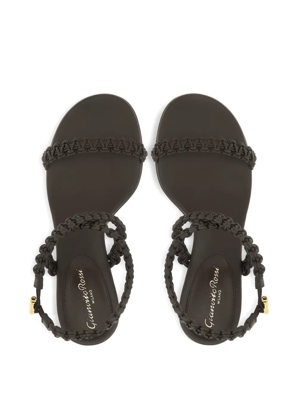 Gianvito Rossi Ubud braided sandals Bruin
