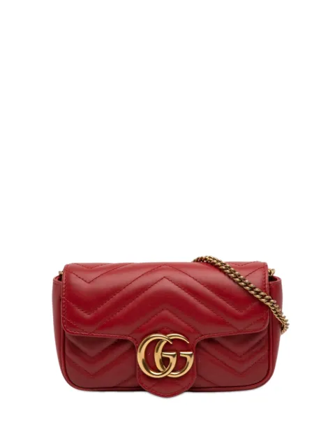 Gucci Pre-Owned 2000-2015 Mini GG Marmont Matelasse Leather Flap crossbody bag