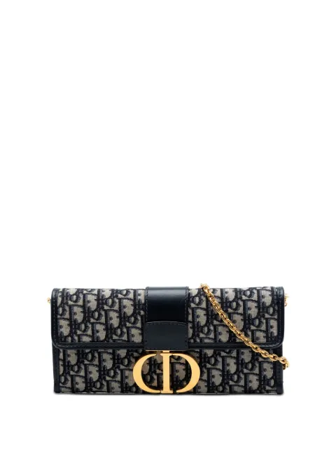 Christian Dior Pre-Owned 2019 Oblique Canvas 30 Montaigne Clutch With Chain crossbody bag