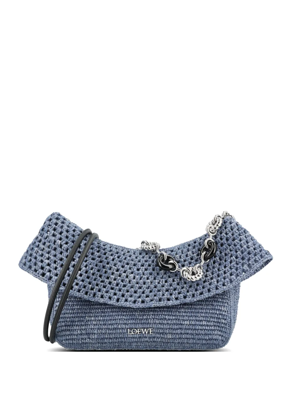 LOEWE Ola crocheted shoulder bag - Blu