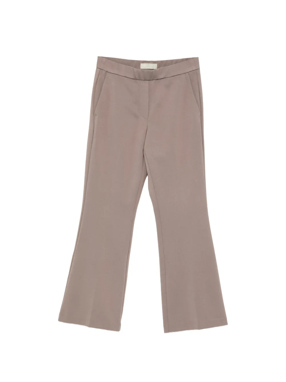 Marc O'Polo elasticated-waist cropped flared trousers - Marrone