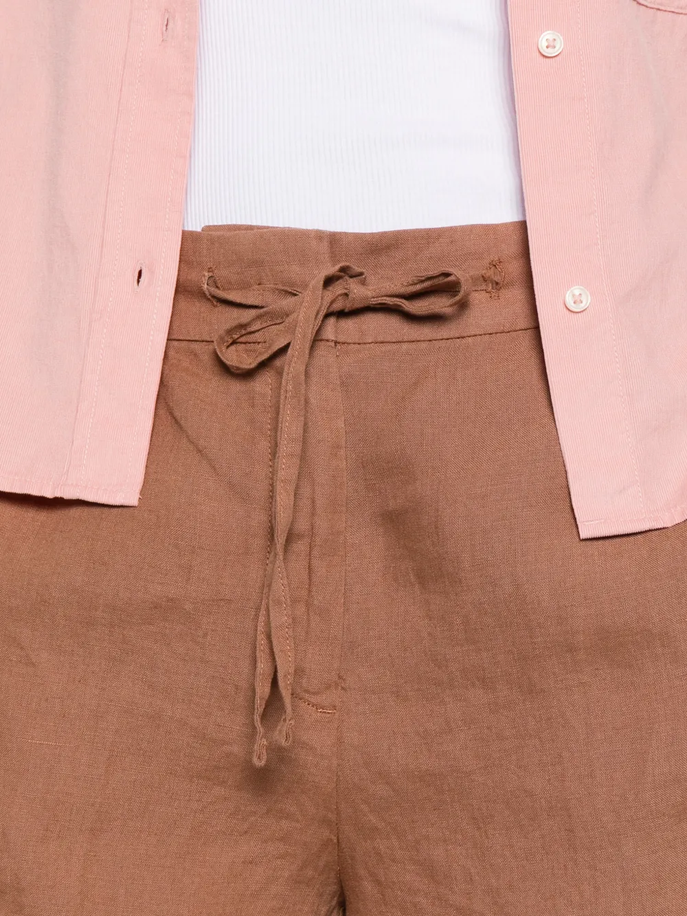 Marc O'Polo Shorts met trekkoord Bruin