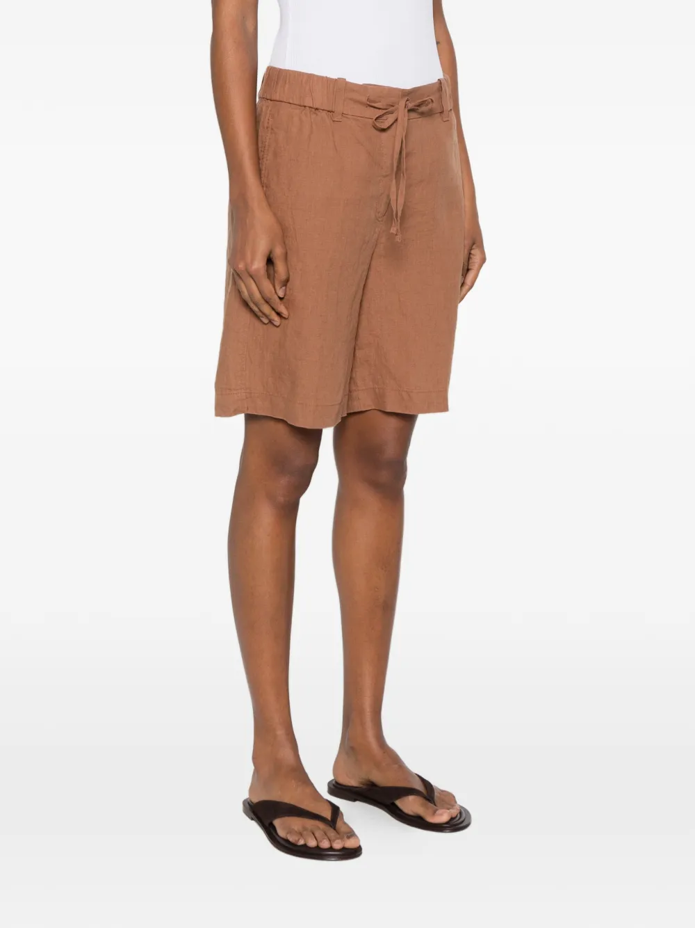 Marc O'Polo Shorts met trekkoord Bruin