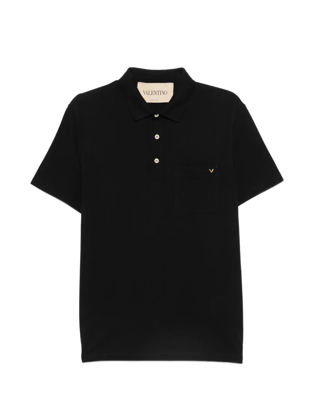 Valentino Garavani VLogo chest-pocket polo shirt - Nero