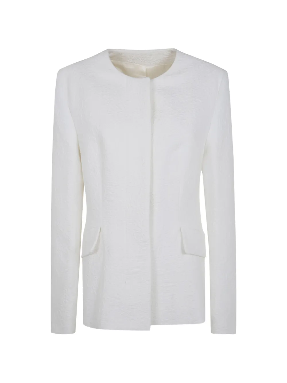 TOTEME cloqué-effect fitted jacket - Weiß