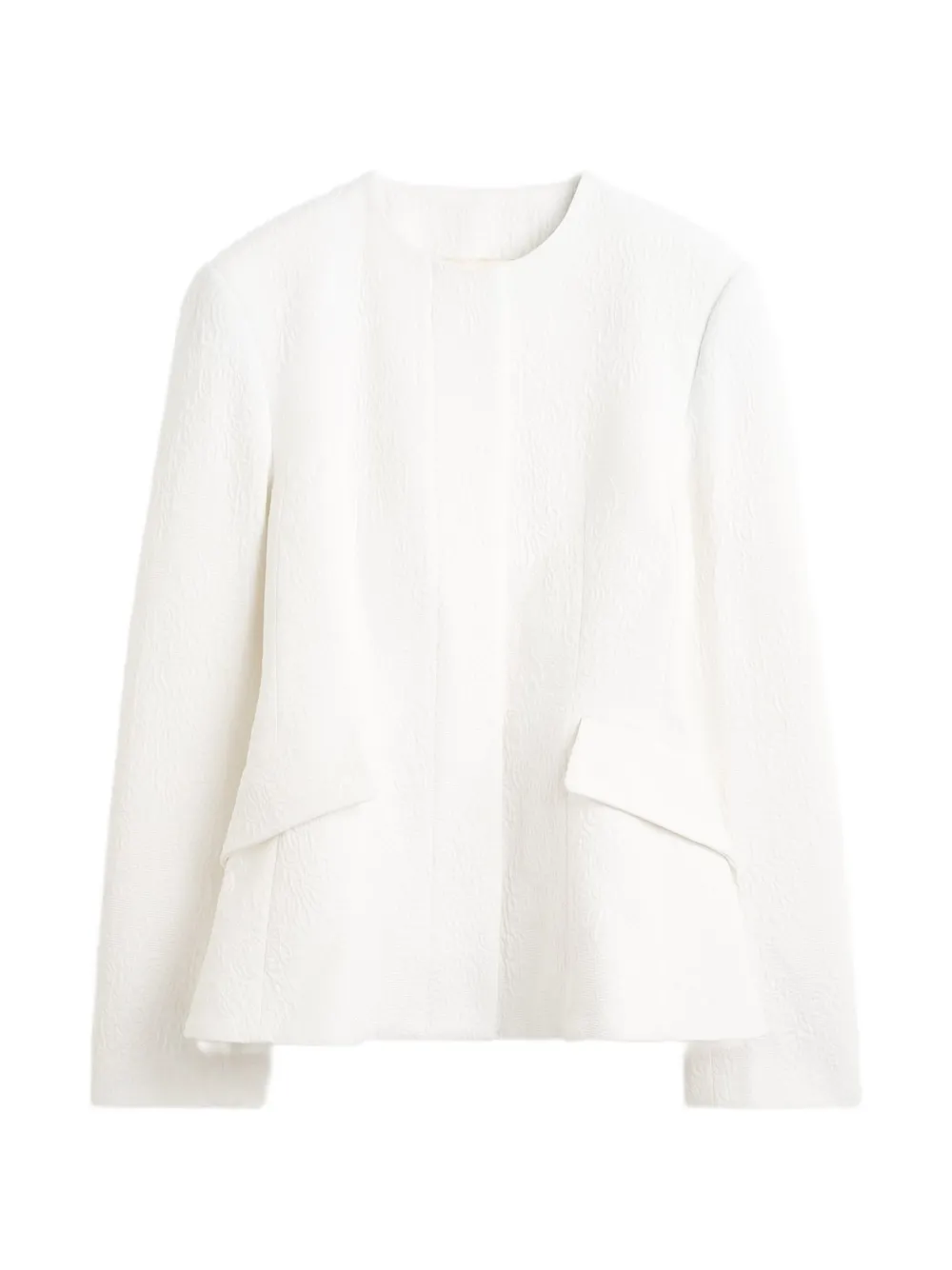 TOTEME cloqué-effect fitted jacket - Weiß