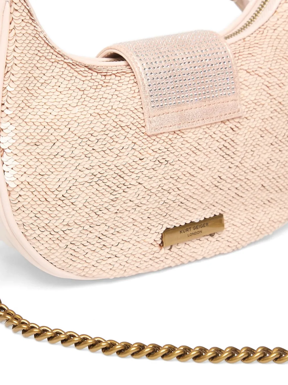 Kurt Geiger London Schoudertas verfraaid met pailletten Roze