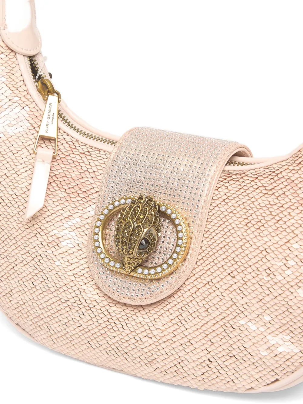 Kurt Geiger London Schoudertas verfraaid met pailletten Roze