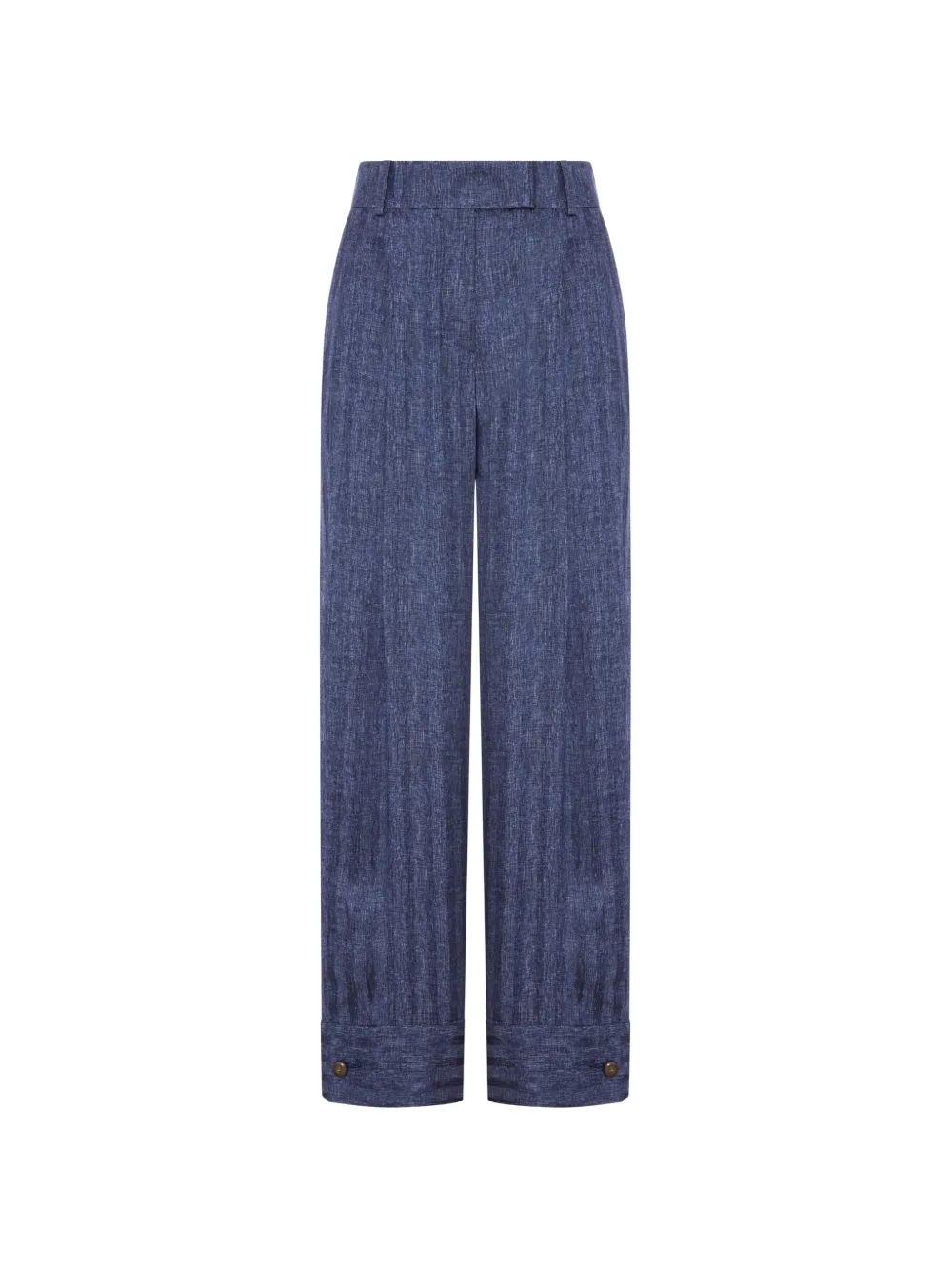 Giorgio Armani button-cuff silk trousers - Blu