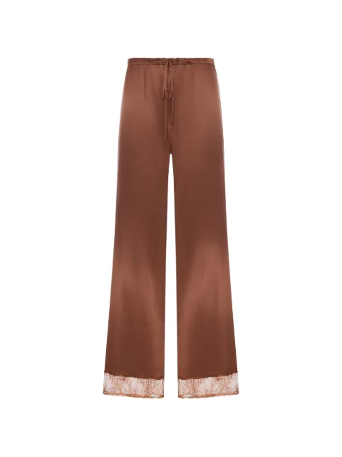 THE NINA STUDIO pantalones con ribete de encaje
