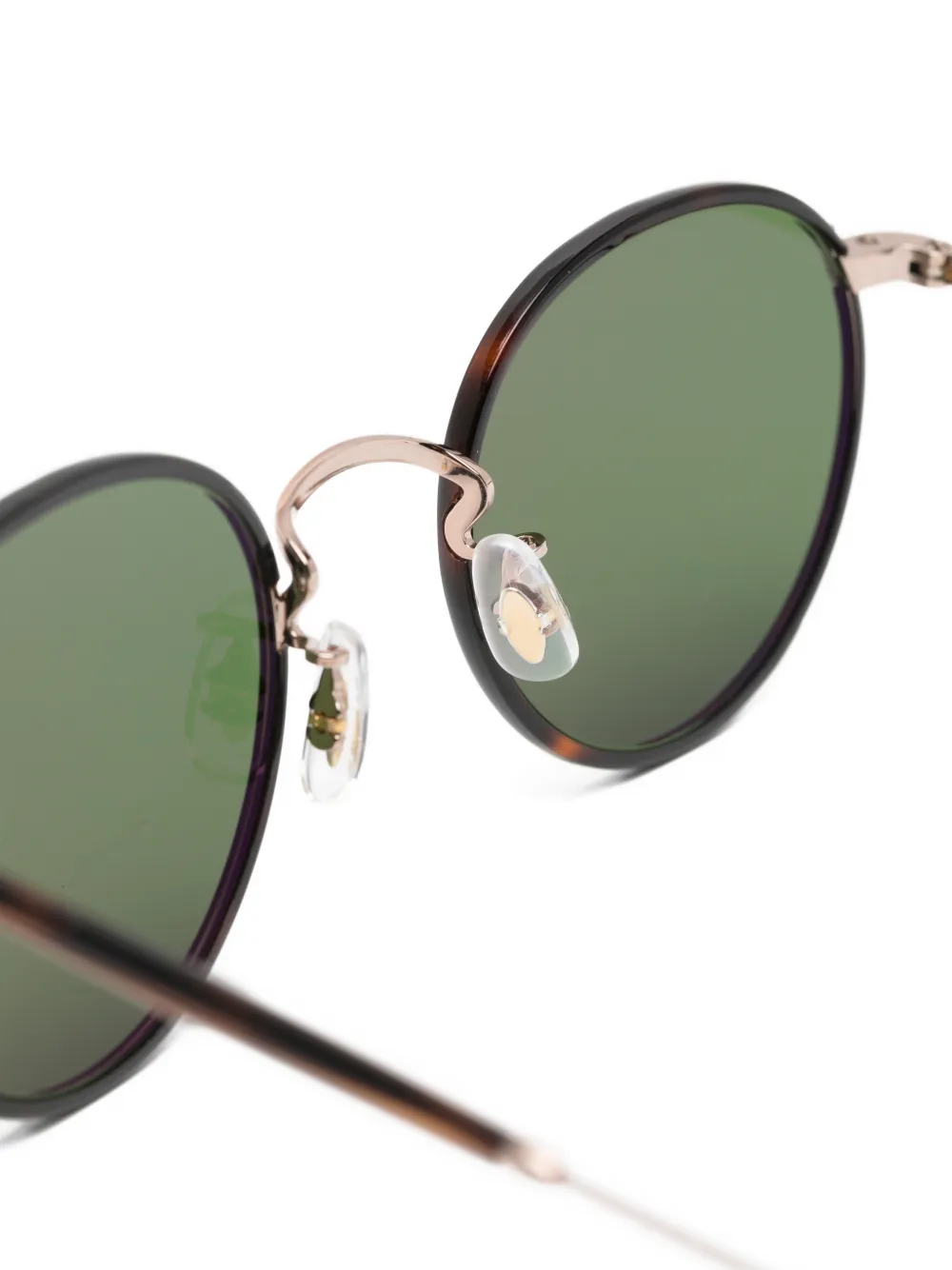 Garrett Leight Wilson zonnebril met rond montuur Bruin