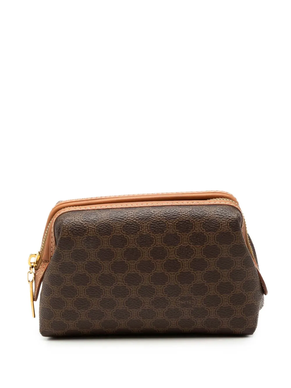 Celine Pre-Owned 1990-2000 Macadam Coated Canvas pouch - Marrone