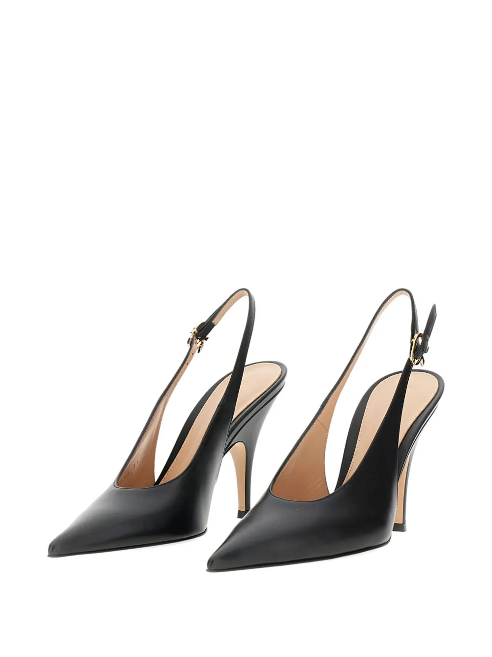 Gianvito Rossi Sofia pointed-toe buckle-detail pumps Zwart