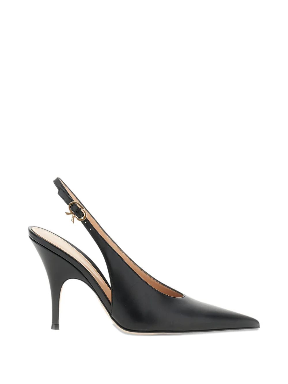 Gianvito Rossi Sofia pointed-toe buckle-detail pumps Zwart