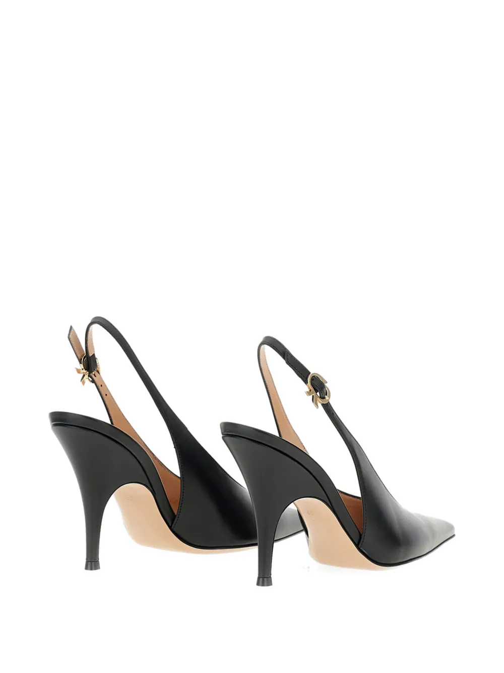 Gianvito Rossi Sofia pointed-toe buckle-detail pumps Zwart