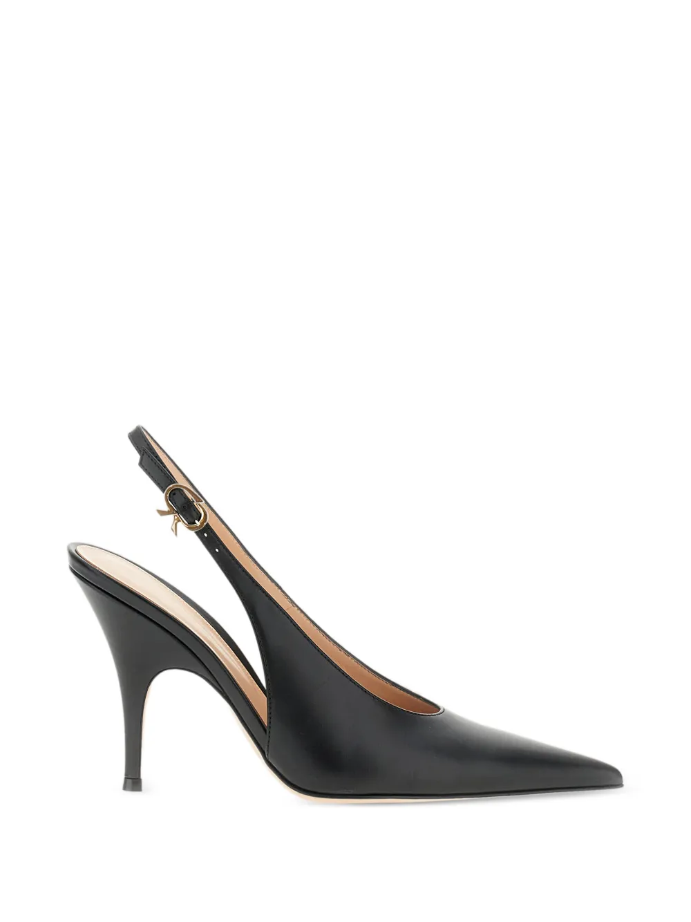 Gianvito Rossi Sofia pointed-toe buckle-detail pumps Zwart