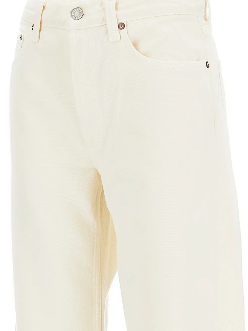 AGOLDE Arc jeans met wijde pijpen Beige