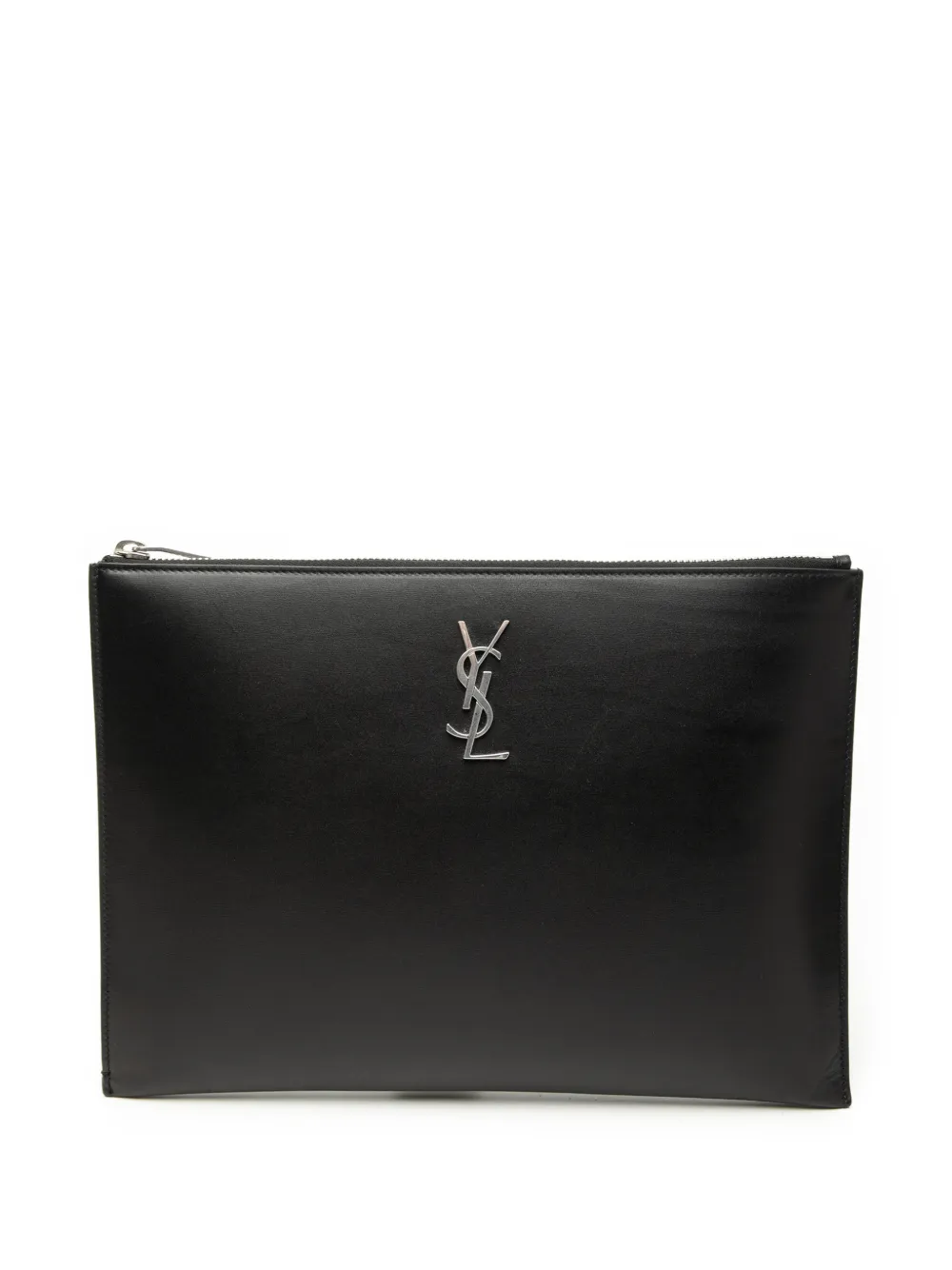 Saint Laurent Pre-Owned 2020 Leather Monogram Ipad Case clutch bag - Nero