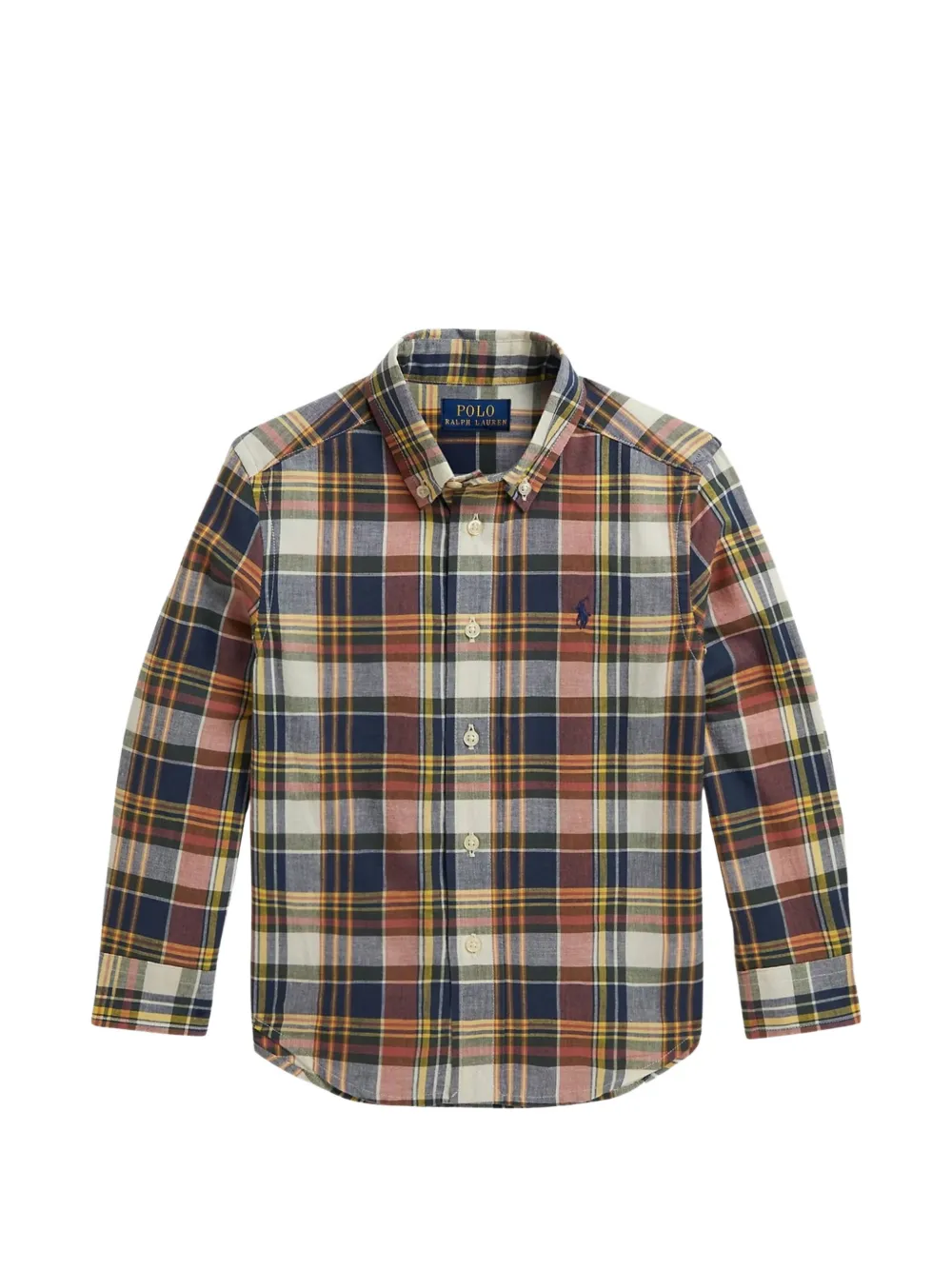 POLO RALPH LAUREN KIDS check-pattern Polo Pony shirt - Blau