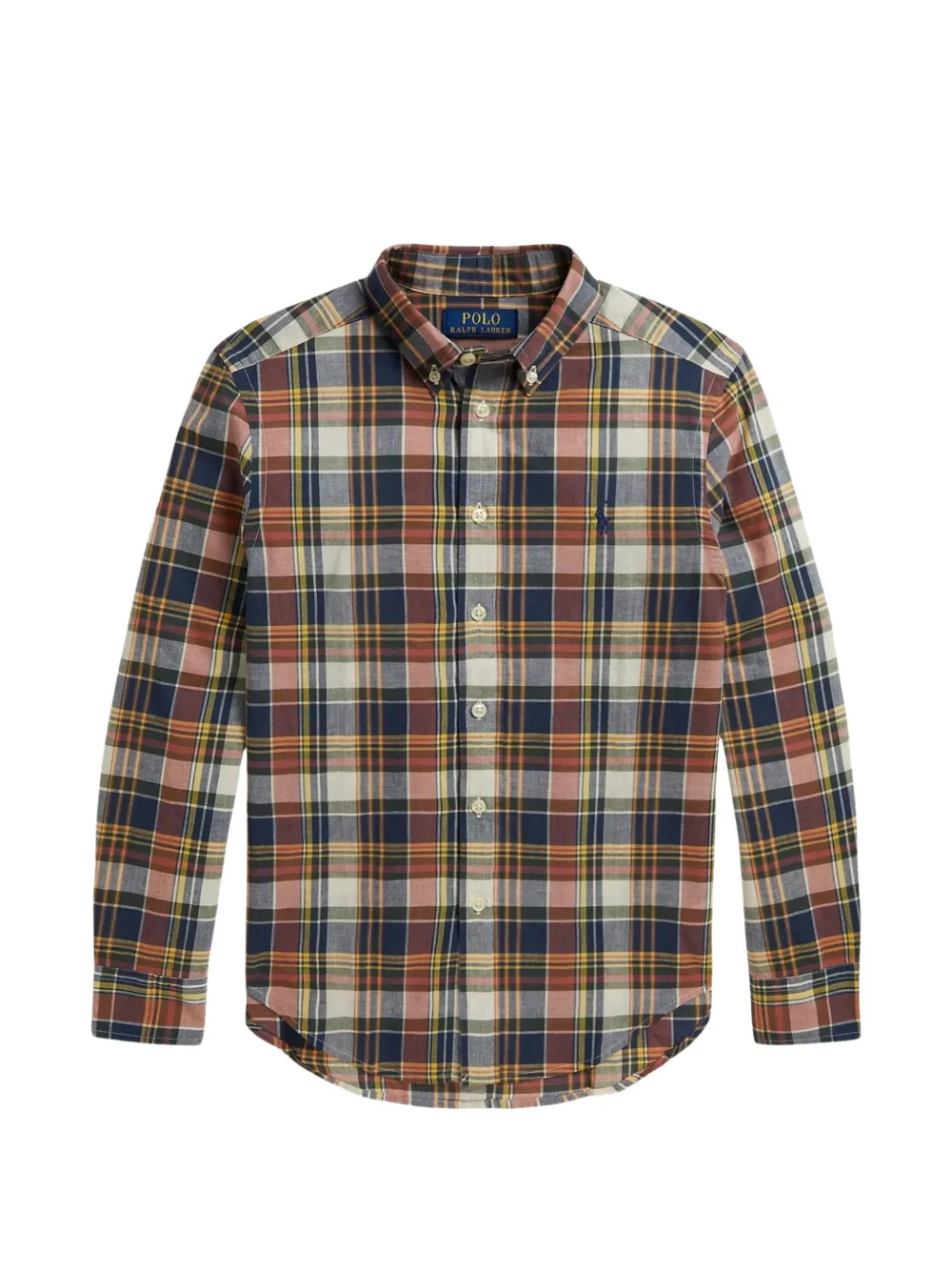 POLO RALPH LAUREN KIDS plaid-pattern button-down shirt - Blu