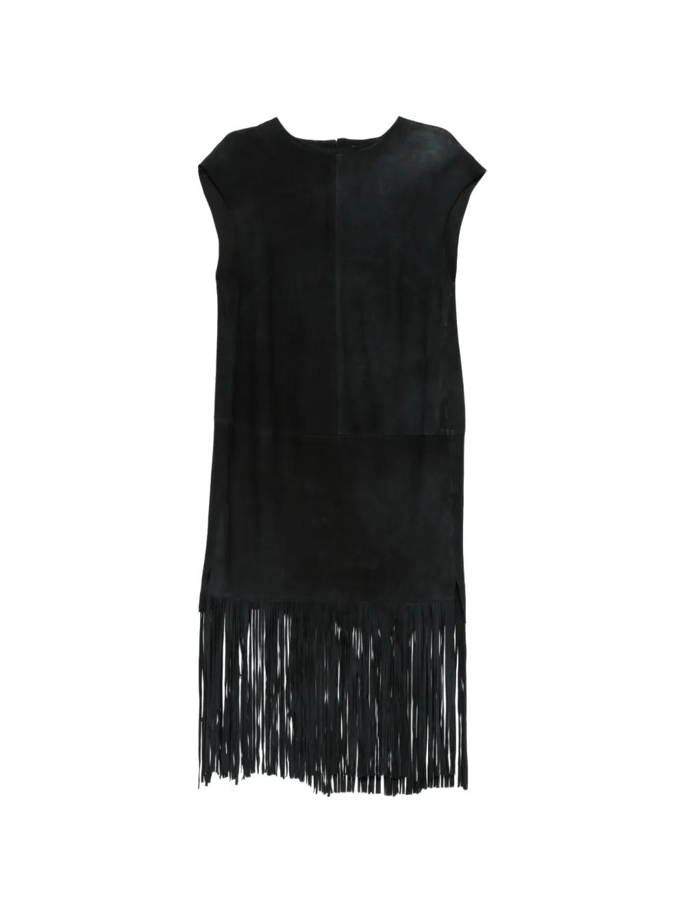 A.N.G.E.L.O. Vintage Cult Abito corto con frange anni '80 - Nero