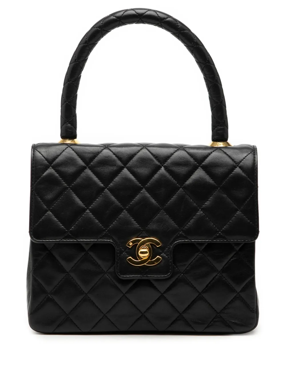 CHANEL Pre-Owned 1989-1991 Small Lambskin Kelly Top Handle Bag handbag - Nero