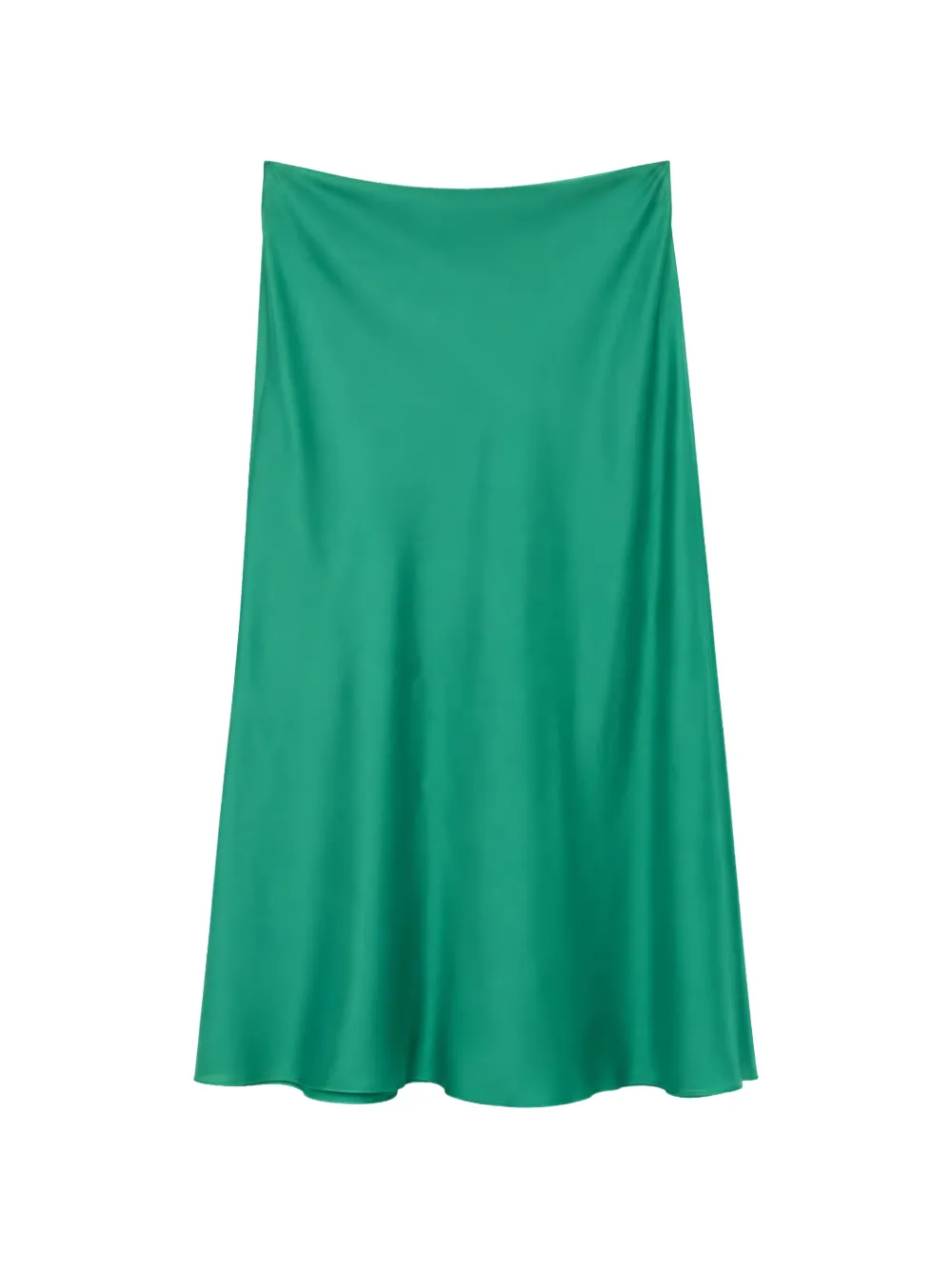 Alberta Ferretti satin-finish flared midi skirt - Verde