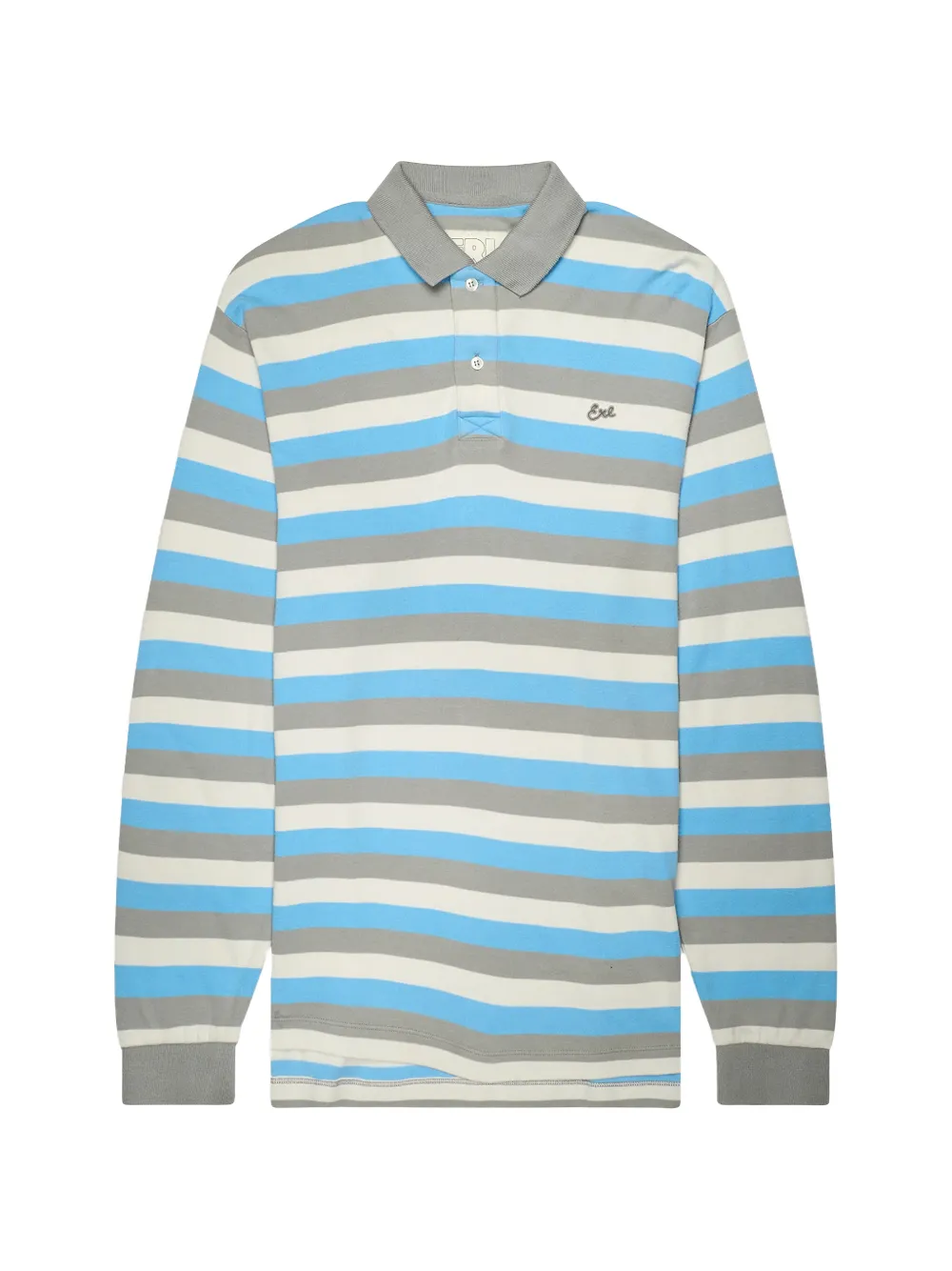 ERL striped long-sleeve polo shirt - Blu
