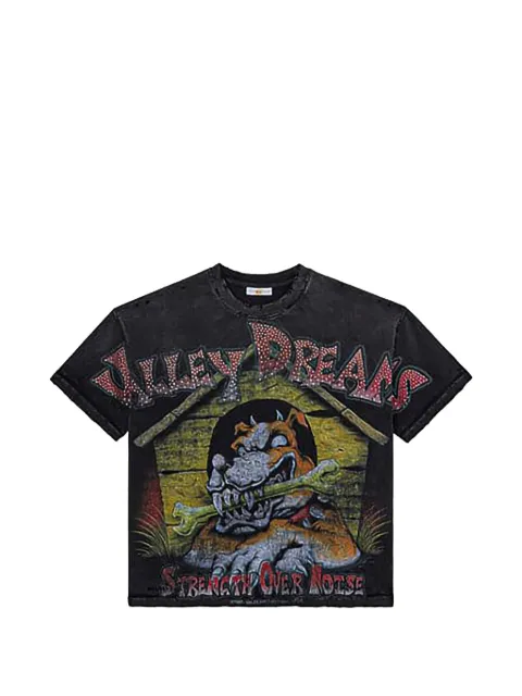 Vale Doghouse graphic-print rhinestone-embellished T-shirt