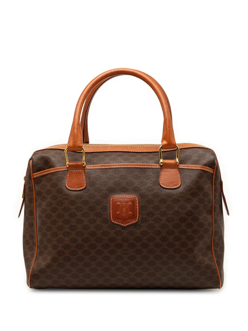 Celine Pre-Owned 1997 Macadam Coated Canvas handbag - Marrone