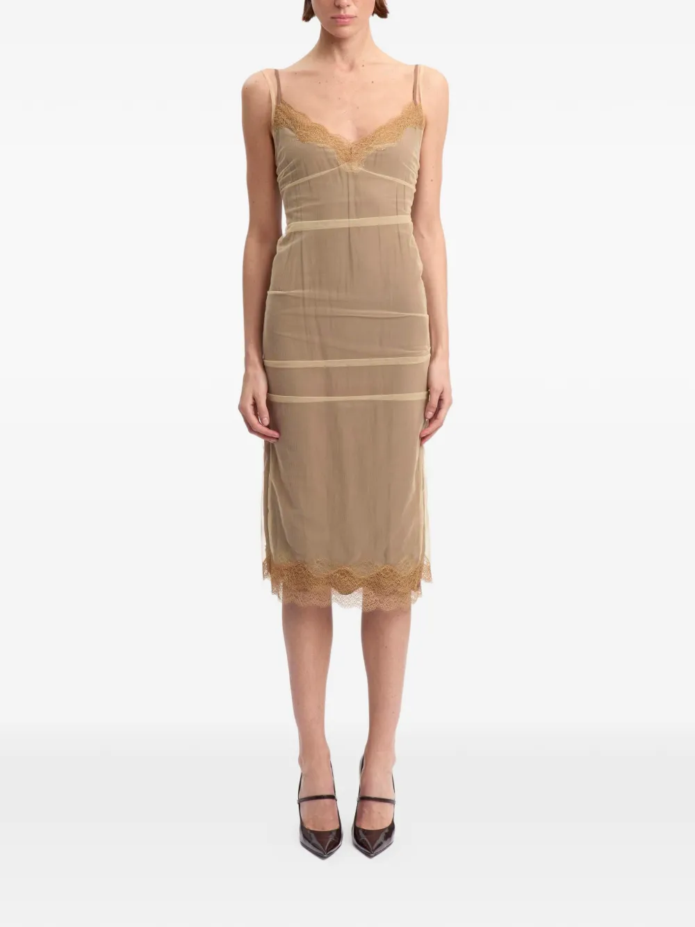 16Arlington Midi-jurk Beige