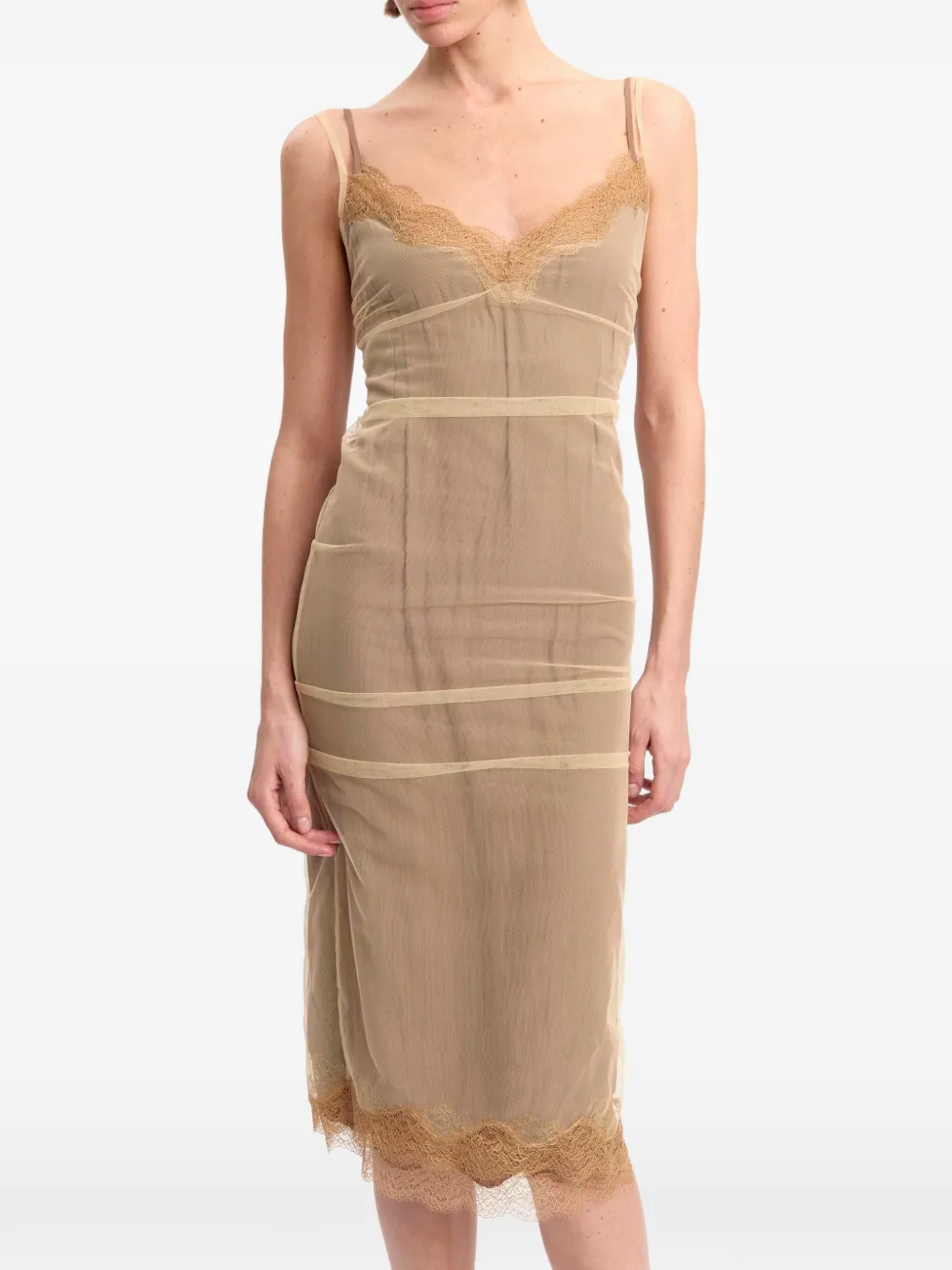 16Arlington Midi-jurk Beige