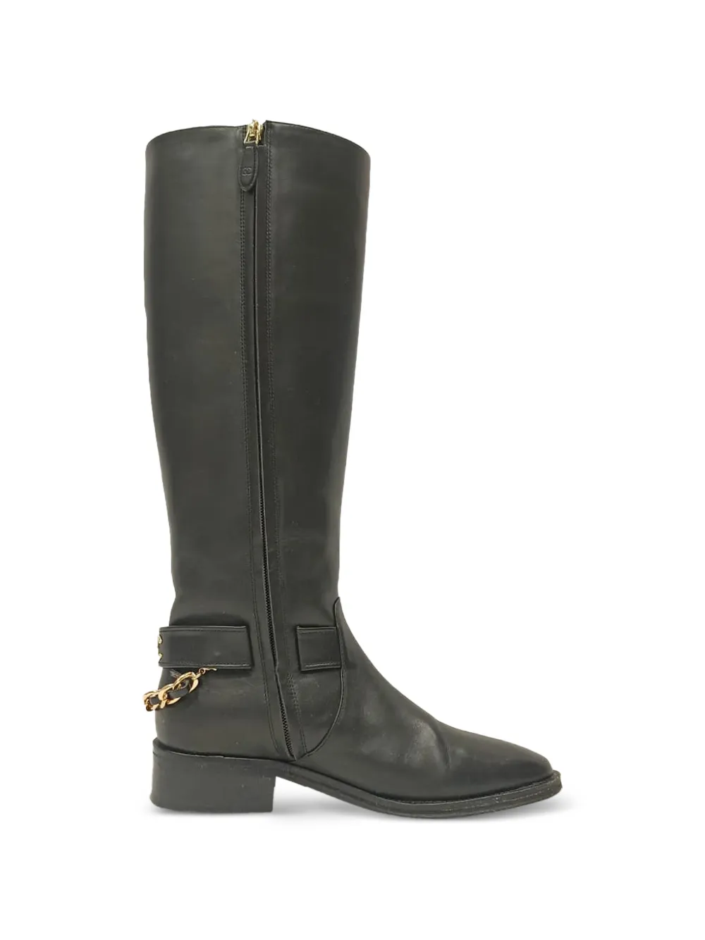 CHANEL Pre-Owned CC Chain riding boots - Nero