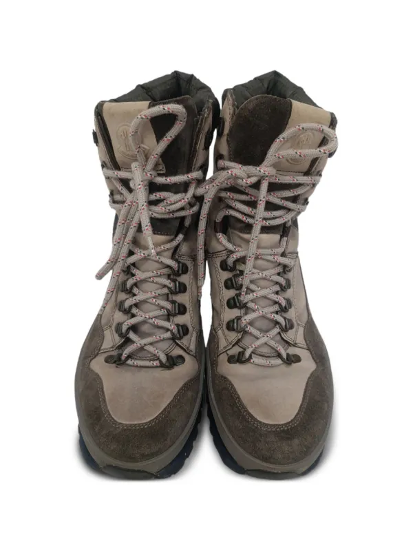 Moncler Lace-Up Hiking Boots in Brown Leather and Suede MONCLER Peak Path Suede Lace-Up Boots for Men | MR PORTER main image 3