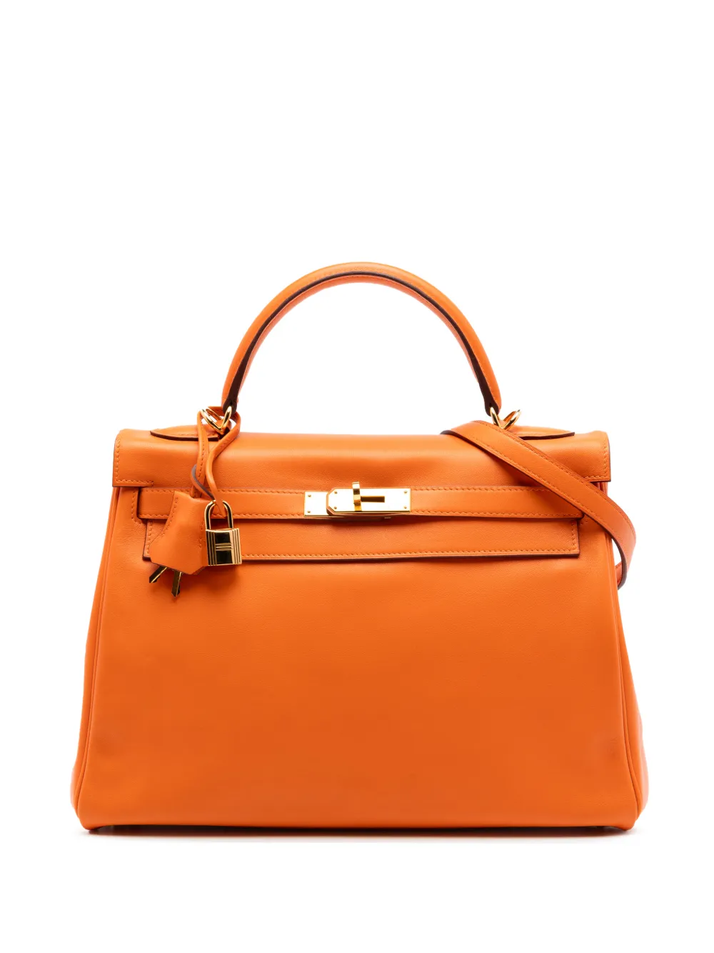 Hermès Pre-Owned 2010 Gulliver Kelly Retourne 32 satchel - Arancione