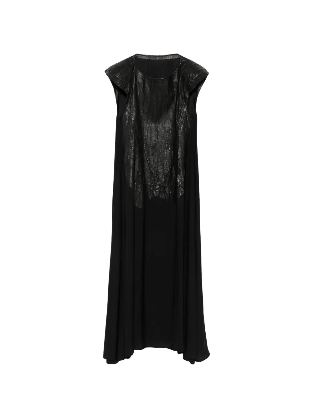 Isaac Sellam Experience leather-panelled sleeveless dress - Black