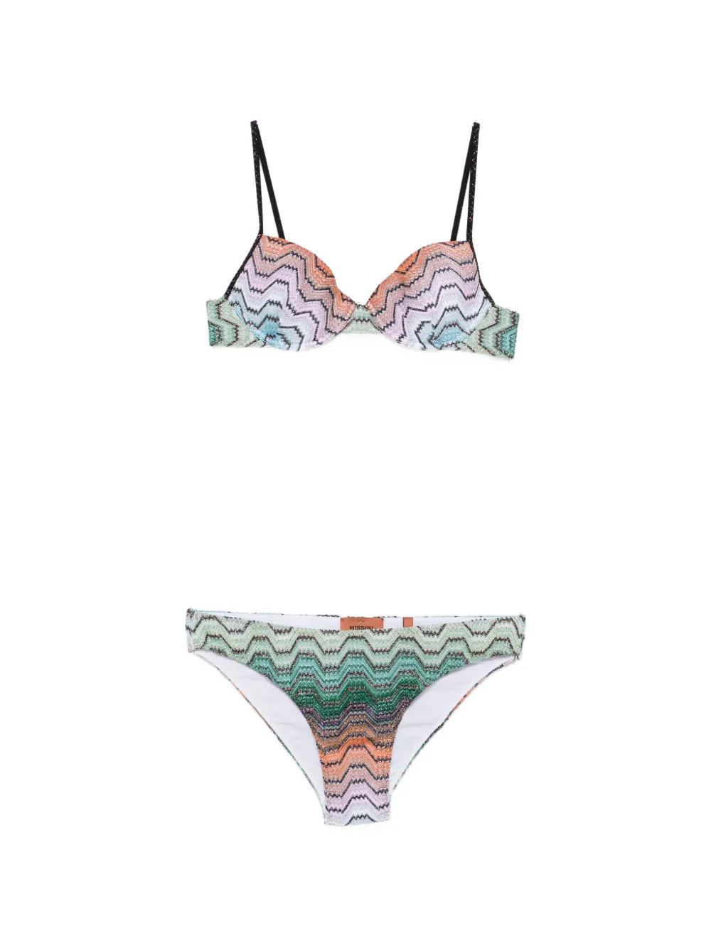 Missoni zigzag-knit bikini - Orange