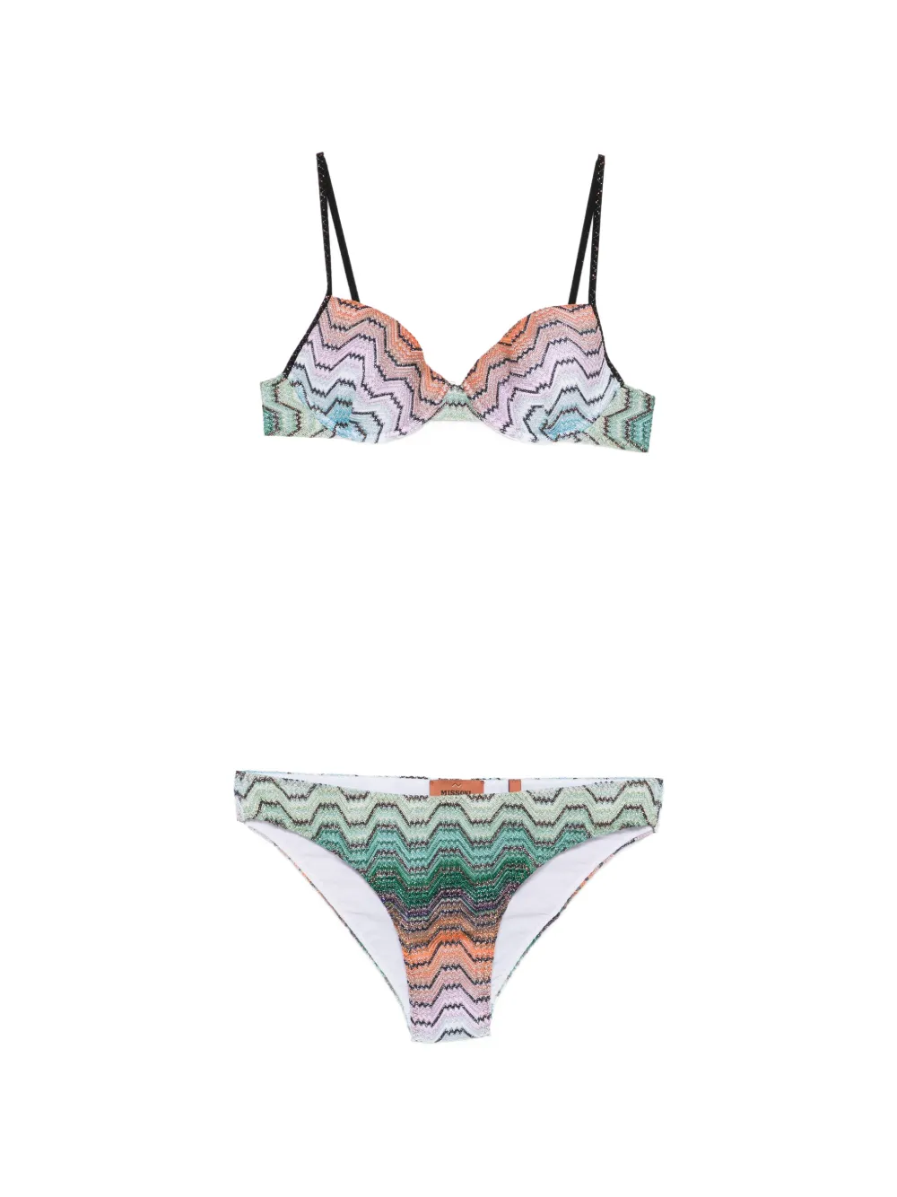 Missoni zigzag-knit bikini - Orange
