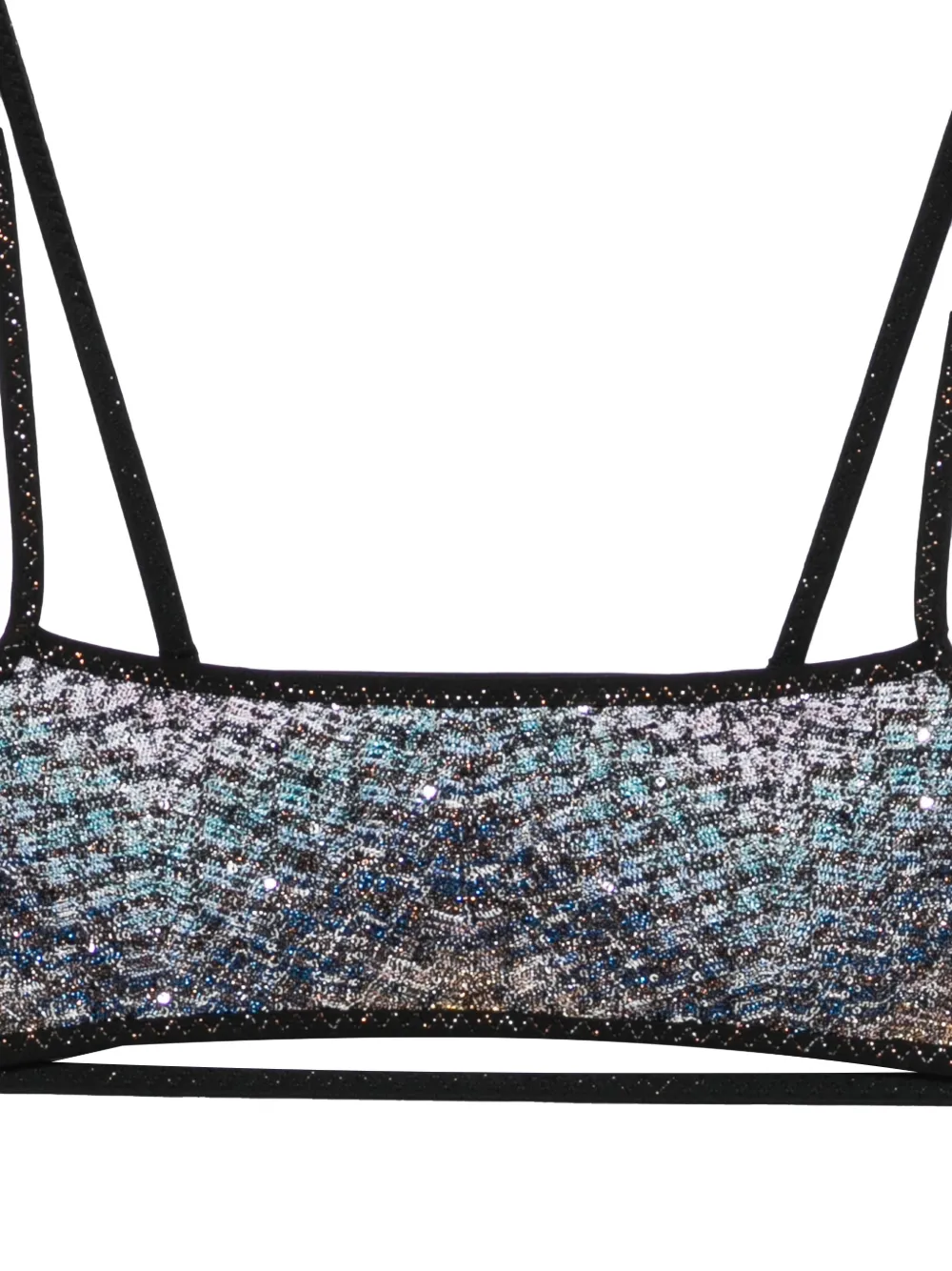Missoni Bikini verfraaid met pailletten en zigzag patroon Blauw