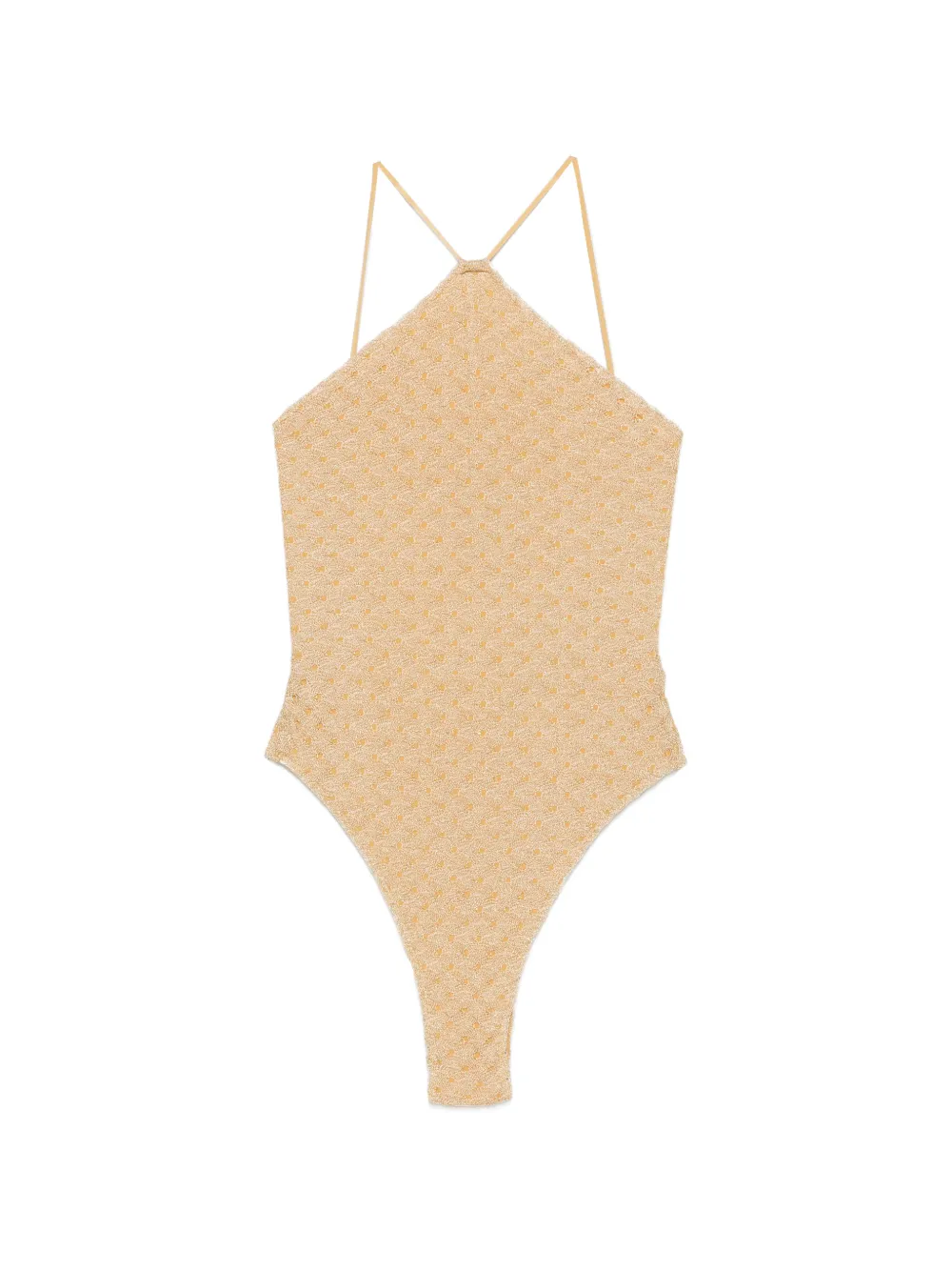 Missoni halterneck swimsuit - Gold