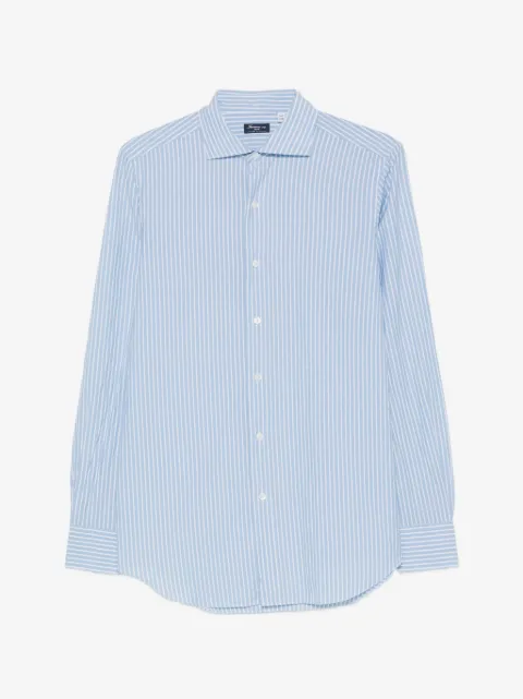 Finamore 1925 Napoli vertical-stripe long-sleeve shirt