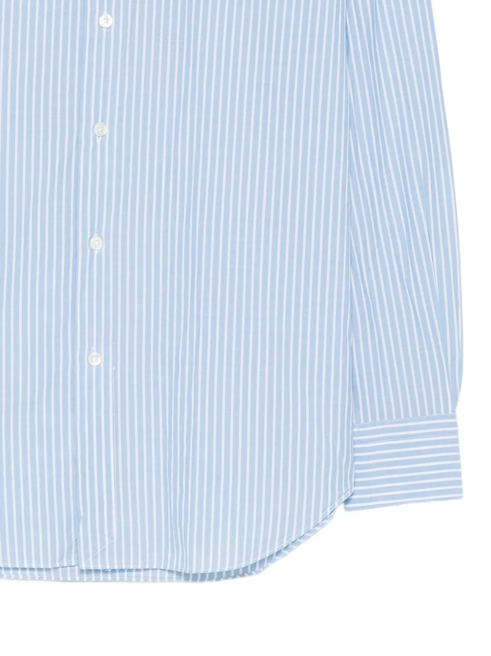 Finamore 1925 Napoli Gestreept overhemd Blauw
